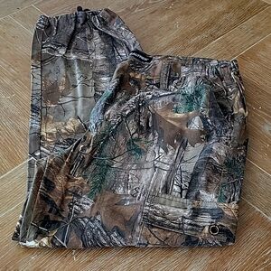 Realtree Xtra Men's Pants 40/42 XLarge Brown Woodland Camo Cargo Cotton Hunt